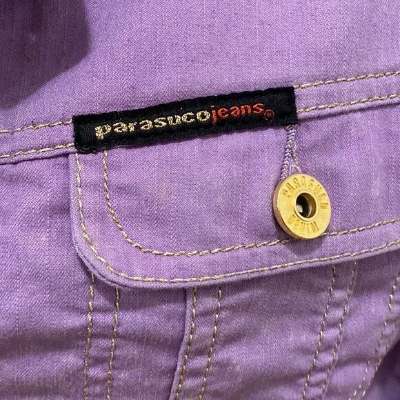Parasuco Jeans Violet Lavender Purple Denim Jacket Vintage size medium M - Picture 8 of 10